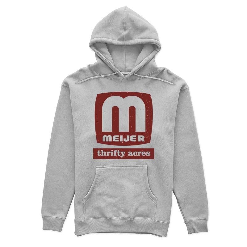 Vintage Meijer Thrifty Acres Retail Logo in Maroon Female Pullover Hoodie