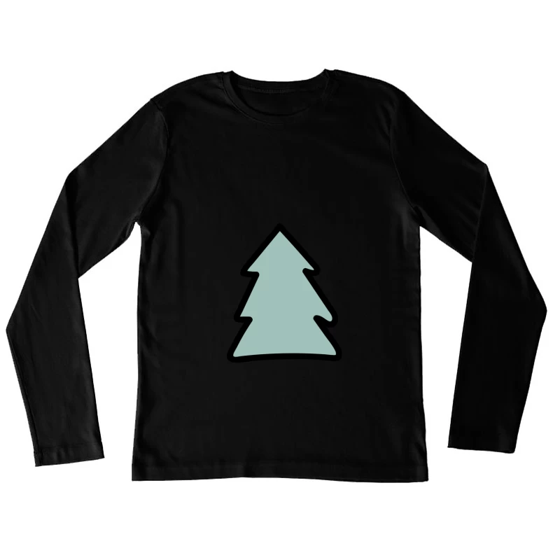 Icône de sapin minimaliste Femme Manches Longues T-Shirt