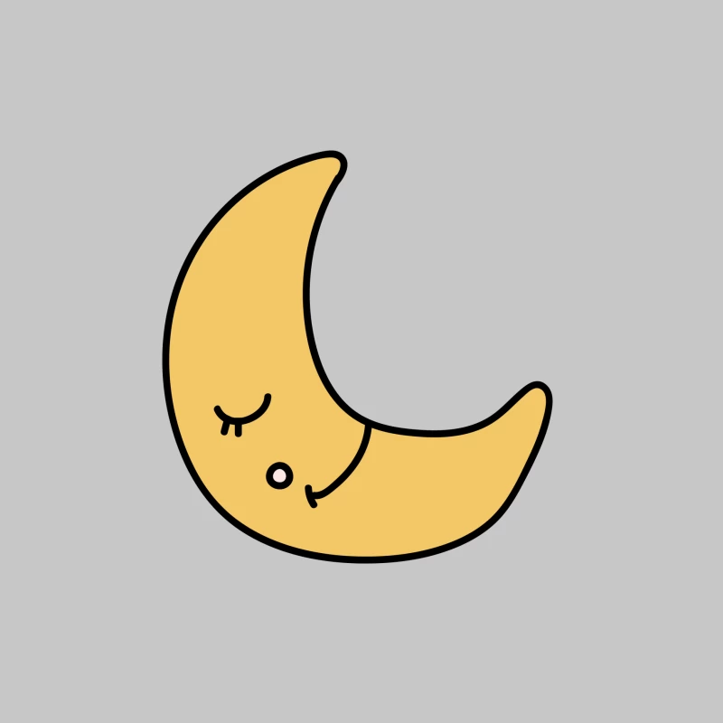 Croissant de Lune Endormie Femme Manches Longues T-Shirt