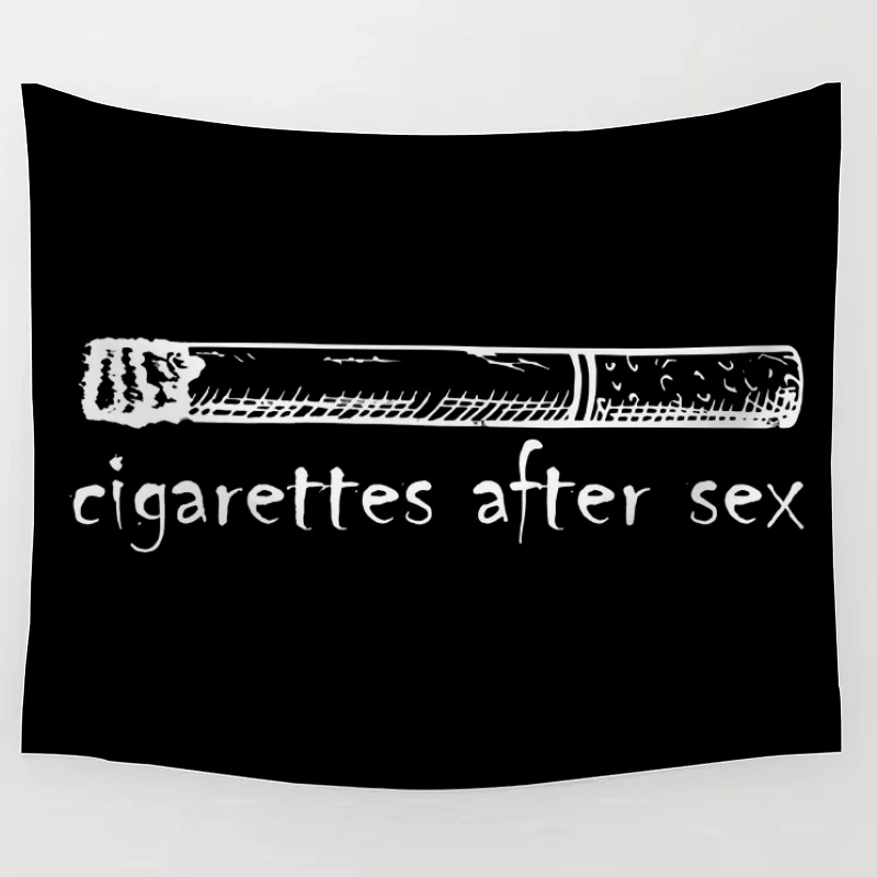 Cigarettes After Sex Logo White Tapestry