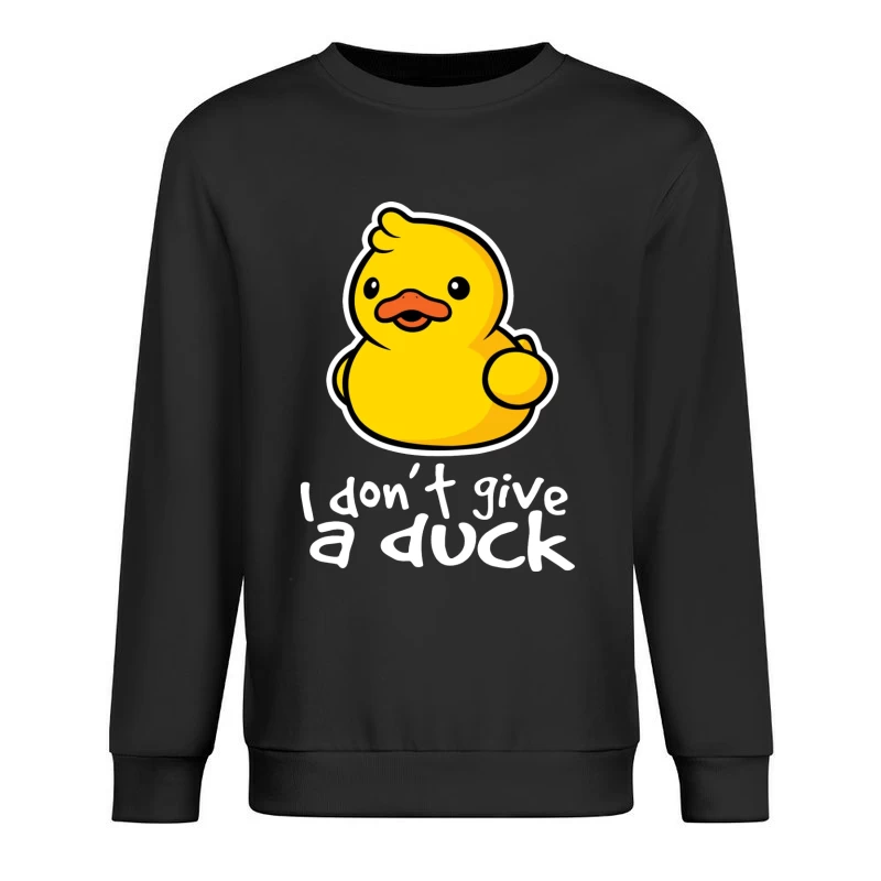 Niedliche Ente mit lustigem Spruch Herren Pullover Sweatshirt