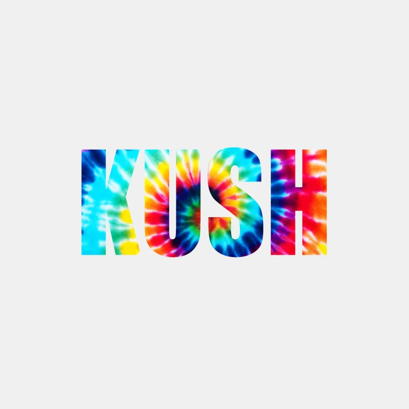 Colorful Tie-Dye KUSH Text Male Tank Top