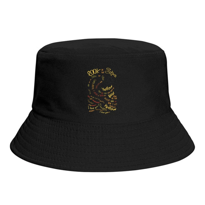 Coldplay Yellow Lyrics Bucket Hat