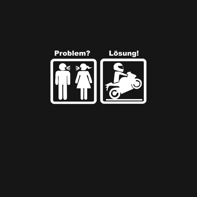 Problem Lösung Motorrad fahren  Biker Fun Desk Mat