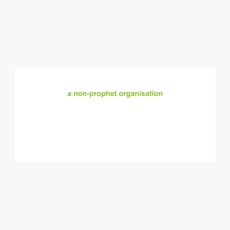 Green Text: A Non-Prophet Organization Coffee Mug