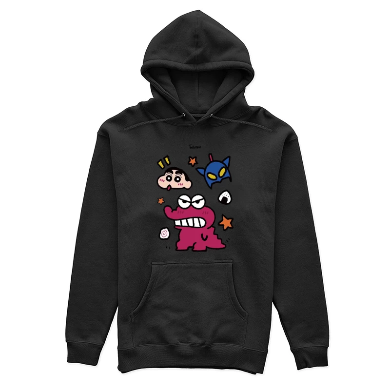 Bunter Cartoon-Charakter mit Emotionen Damen Pullover Hoodie