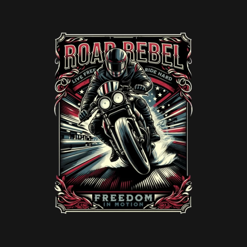 Liberté en Mouvement: Moto et Style Patriote Homme T-Shirt