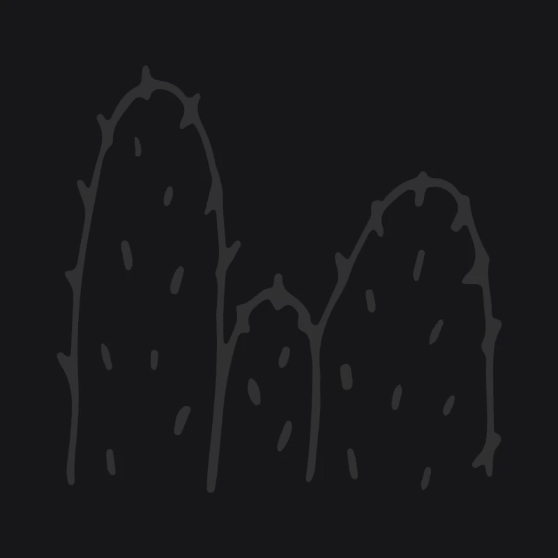 Illustration de cactus en noir et blanc Homme Sweat à capuche