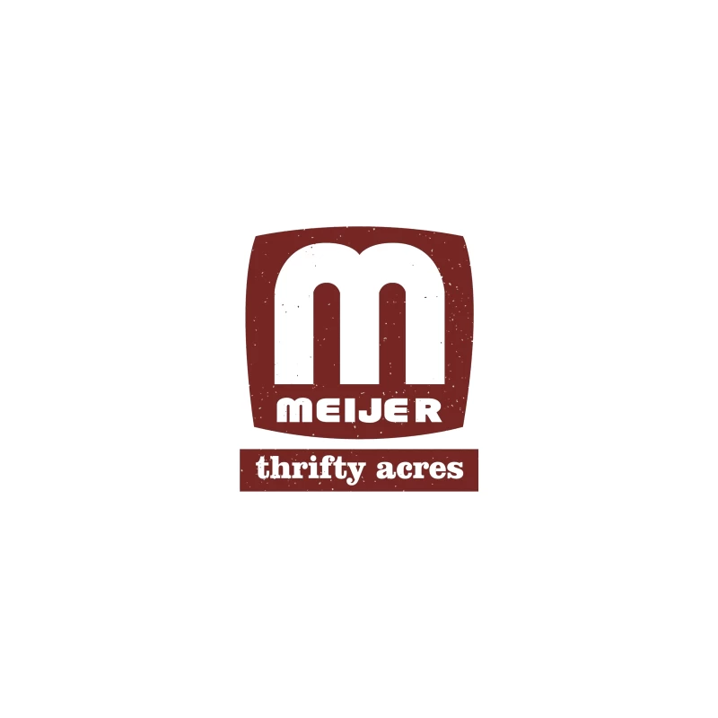 Vintage Meijer Thrifty Acres Retail Logo in Maroon Desk Mat