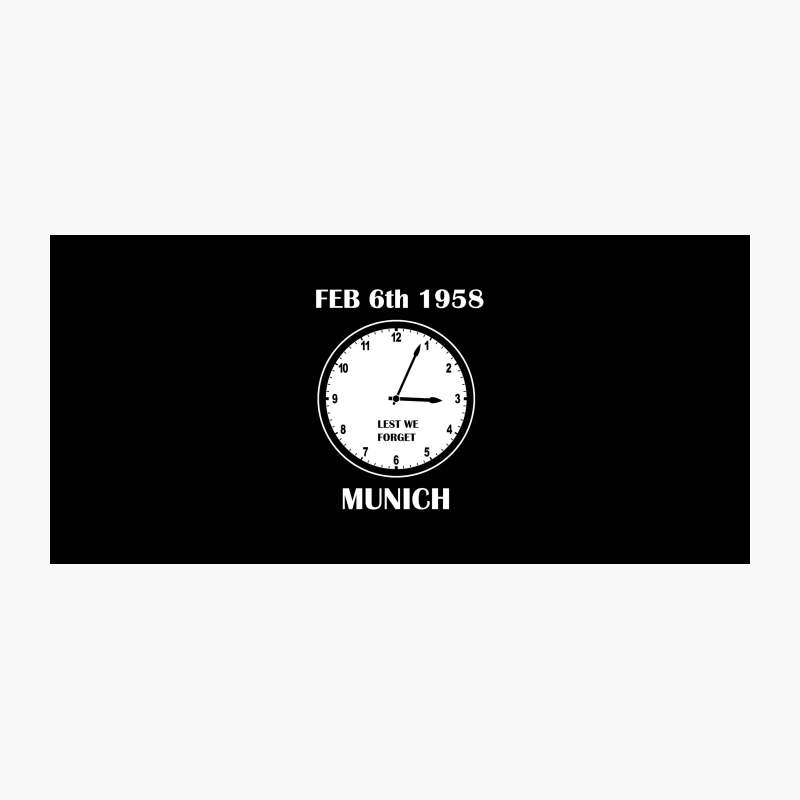 Munich Air Disaster Memorial Clock: Lest We Forget Coffee Mug