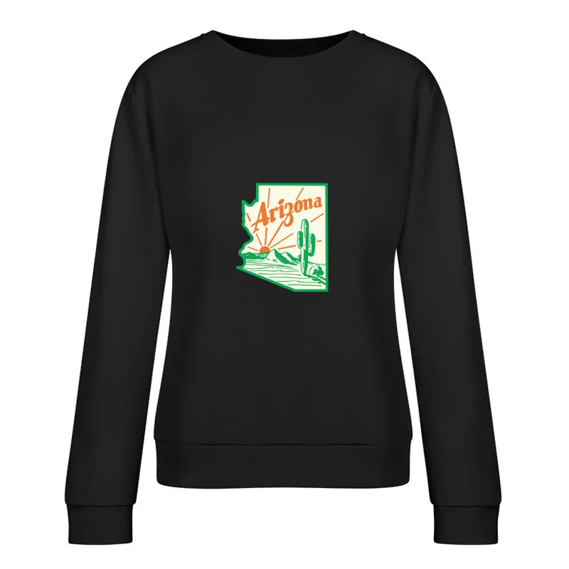 Arizona Wüste mit Sonnenuntergang Damen Pullover Sweatshirt