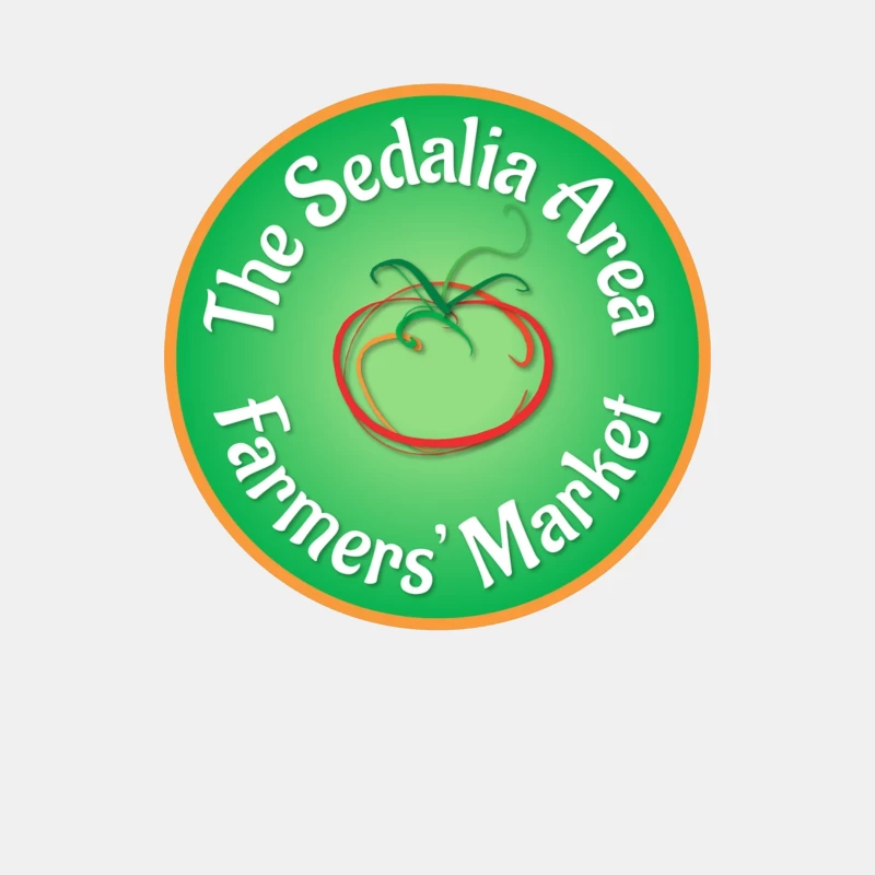 Sedalia Area Farmers' Market Circular Green Logo with Tomato Design Male Tank Top