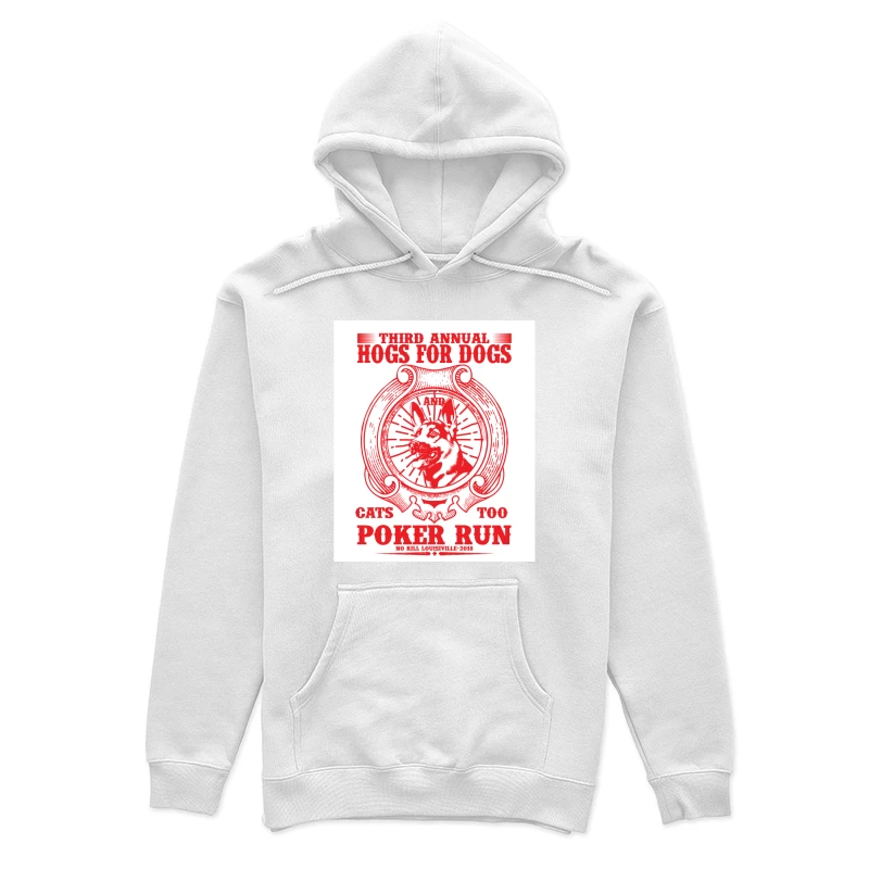 Troisième course poker pour Hogs for Dogs et Cats Too Femme Sweat à capuche