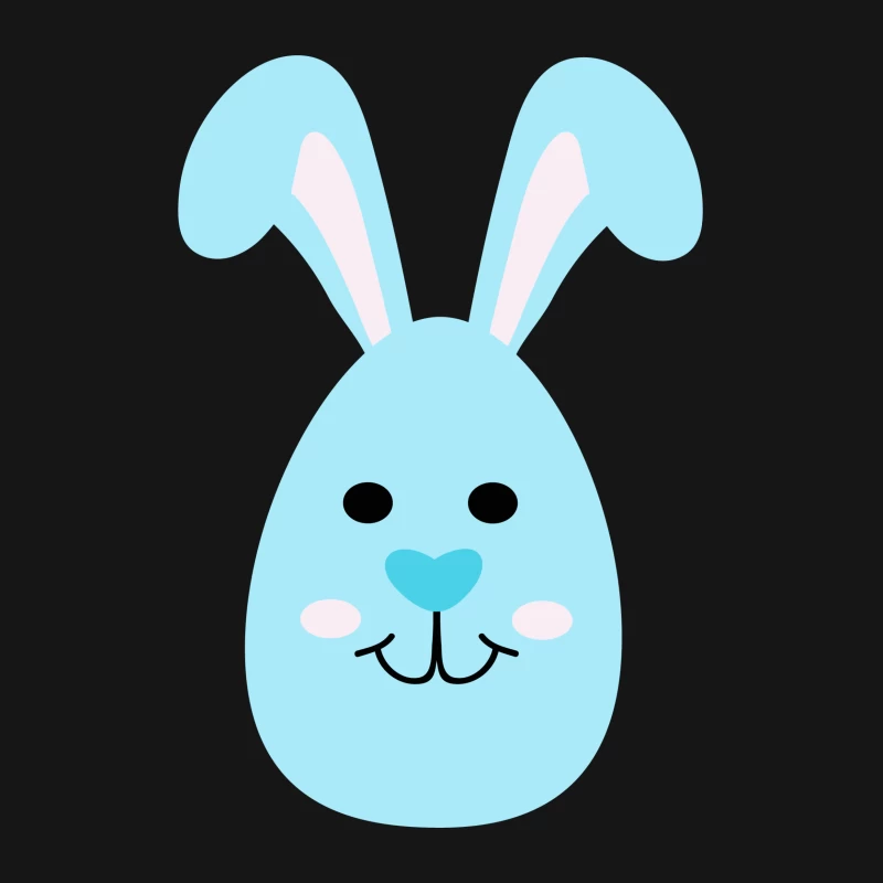 Lapin bleu mignon avec oreilles Femme T-Shirt