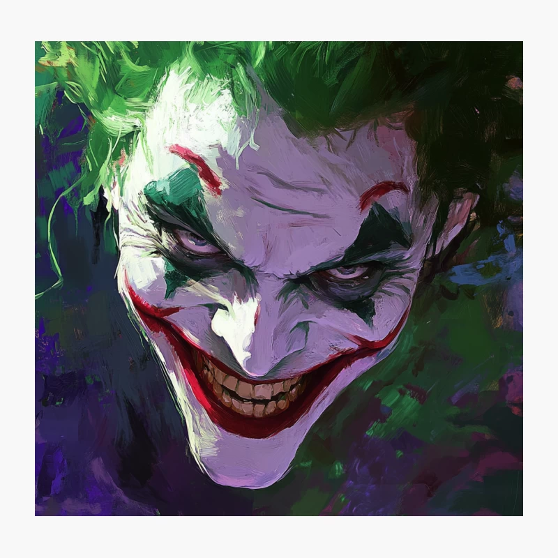 Sinister Joker: Villainous Clown from DC Comics in Dark Painting Throw Pillow
