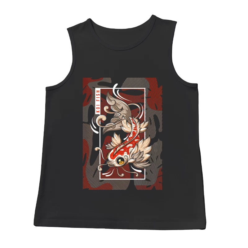 Koi Fish Art with a Contemporary Edge Male Tank Top