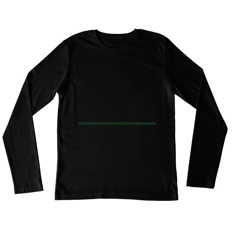 Motif géométrique vert et rouge Femme Manches Longues T-Shirt