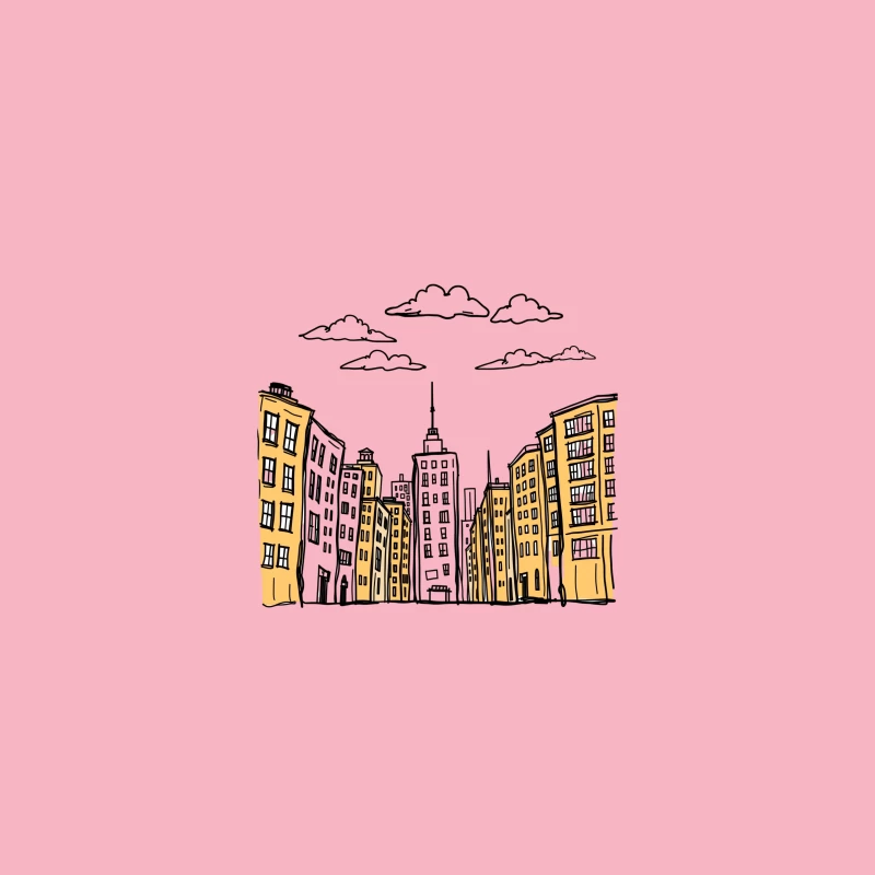 Cityscape Illustration Coffee Mug
