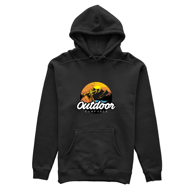 Campingplatz im Freien mit Zelten und Sonnenuntergang Damen Pullover Hoodie