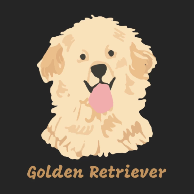 Niedlicher Golden Retriever Illustration Herren Pullover Sweatshirt