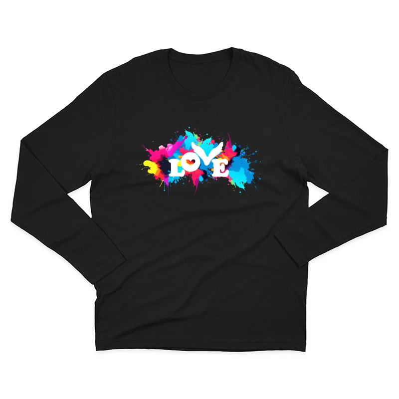 Coldplay Colorful Splash Male Long Sleeve T-Shirt