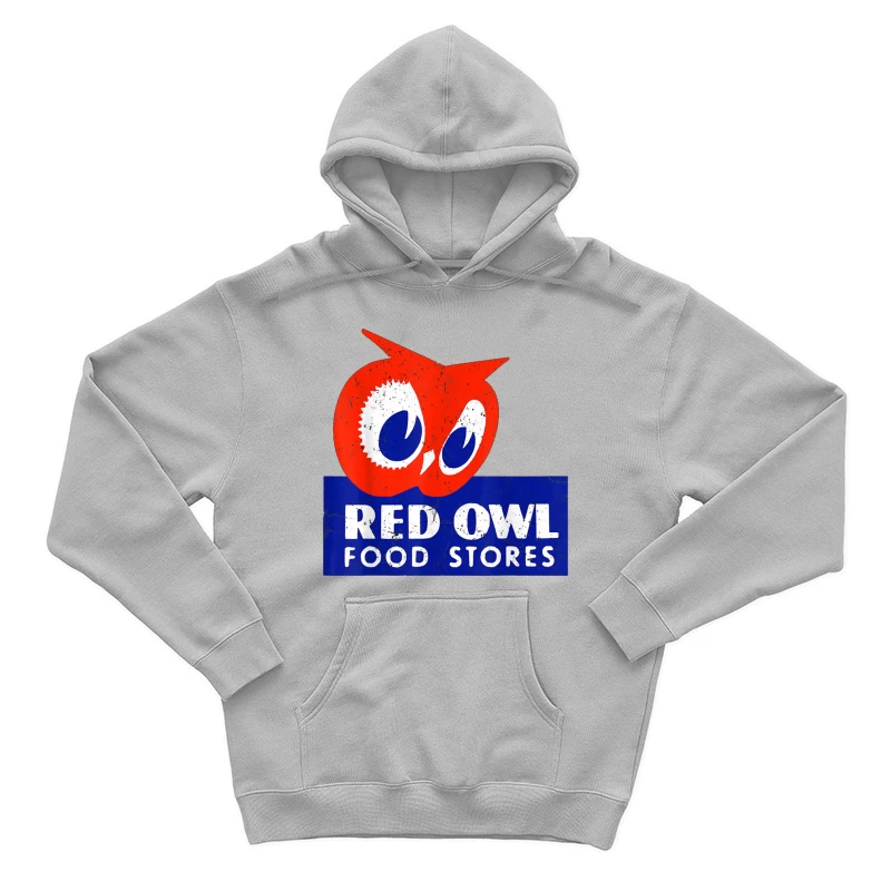 Vintage Red Owl Food Stores Logo Design Male Pullover Hoodie