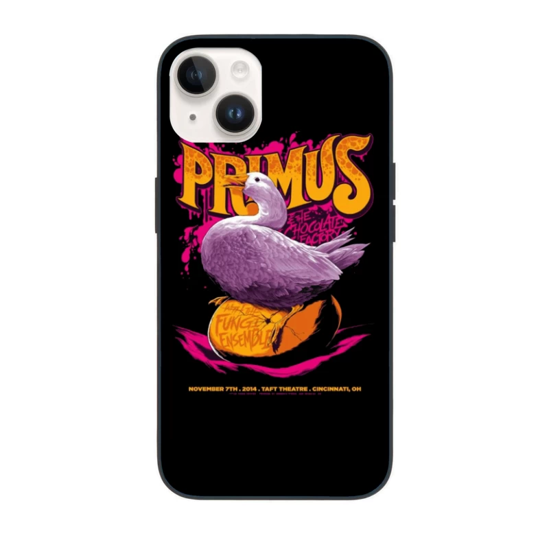 Primus Rock Band Concert Poster with Purple Duck Design iPhone Case