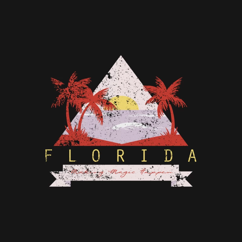 Coucher de Soleil en Floride Homme Manches Longues T-Shirt