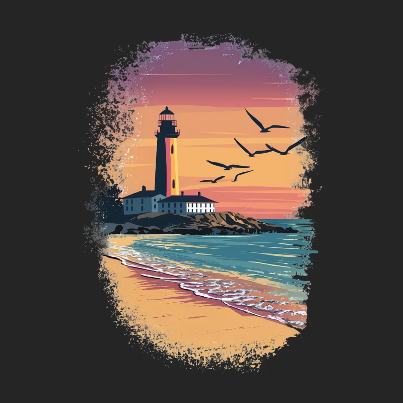 Paysage de phare au coucher du soleil Homme Sweat-shirt à enfiler