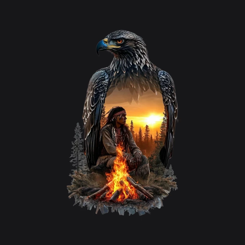 Spirit of the Eagle: A Native American Connection Male Pullover Hoodie
