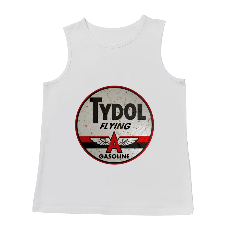 Vintage Tydol Flying A Gasoline Station Logo Sign Male Tank Top