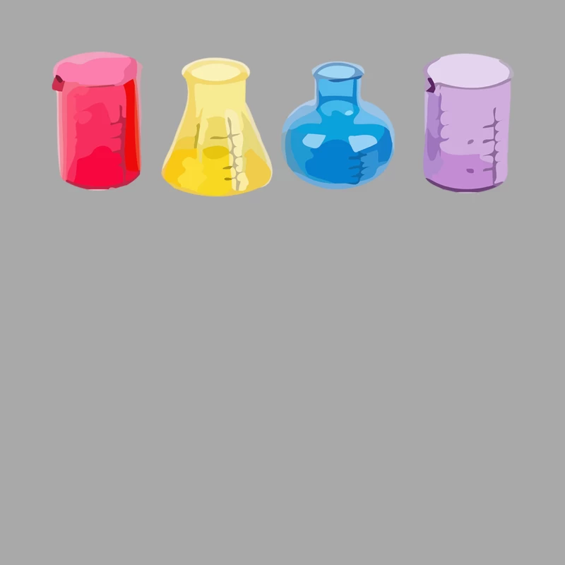 Colorful Laboratory Glassware Set for Chemistry Experiments Female Pullover Hoodie