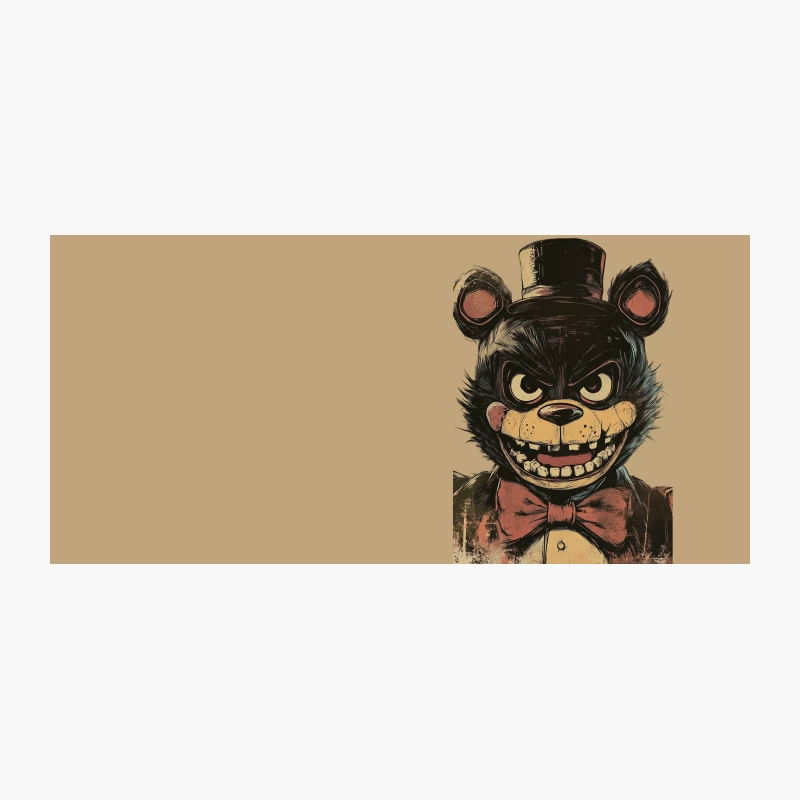 Creepy Vintage Cartoon Bear with Top Hat and Bow Tie Coffee Mug