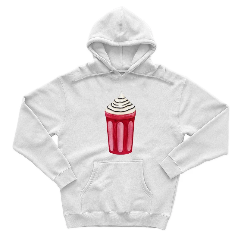 Boisson frappée rouge avec crème fouettée Homme Sweat à capuche