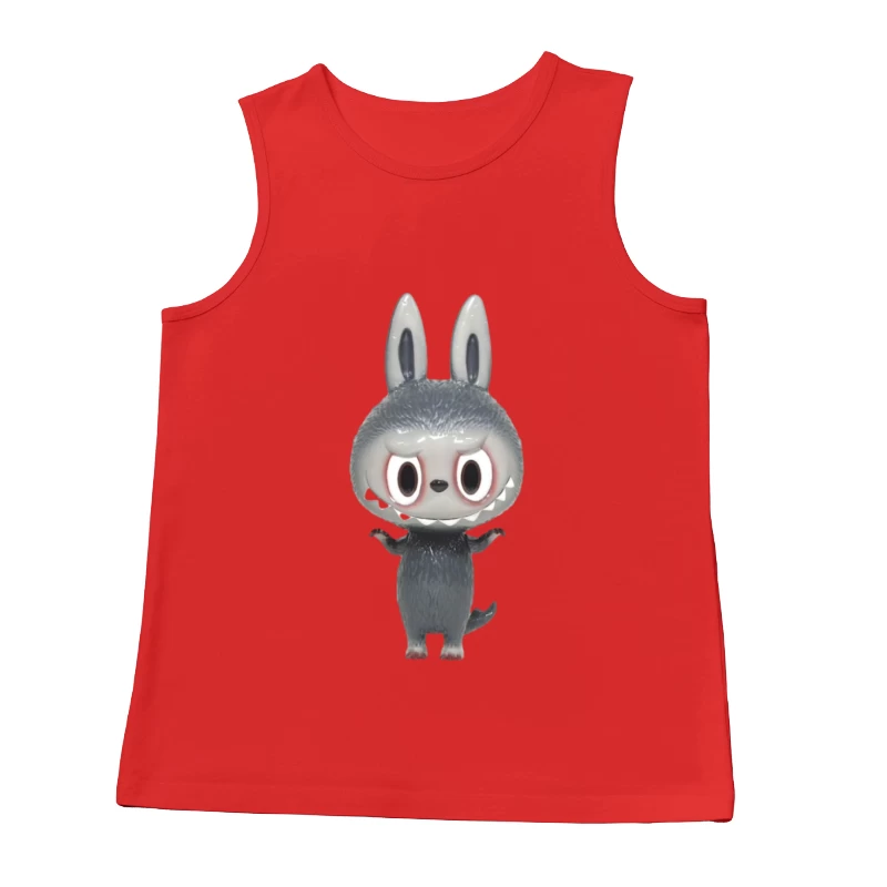 Graues Cartoon-Tier mit großen Ohren Herren Tanktops
