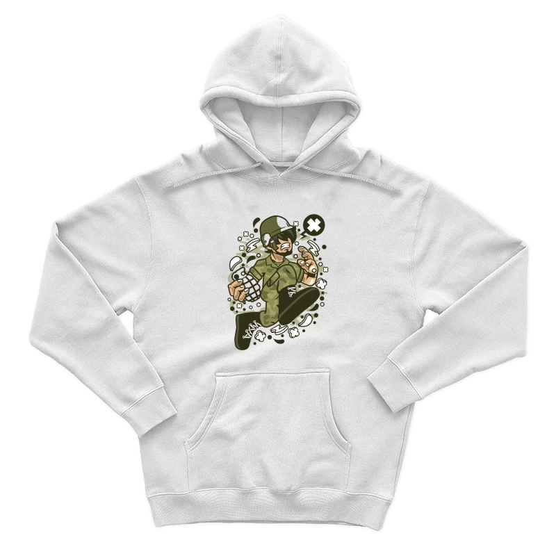 Soldat Cartoon Dynamique Homme Sweat à capuche