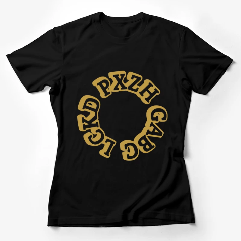 Schriftzug im Kreis Damen T-Shirt