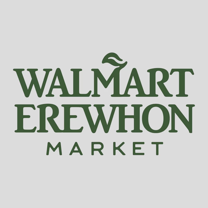 Walmart-Erewhon Market Logo Parody in Green Baseball Cap