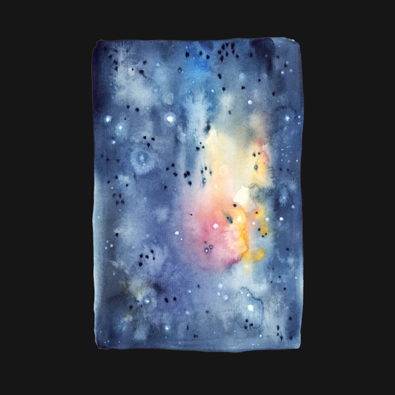 Étoiles et Aquarelle Galactique Femme Manches Longues T-Shirt