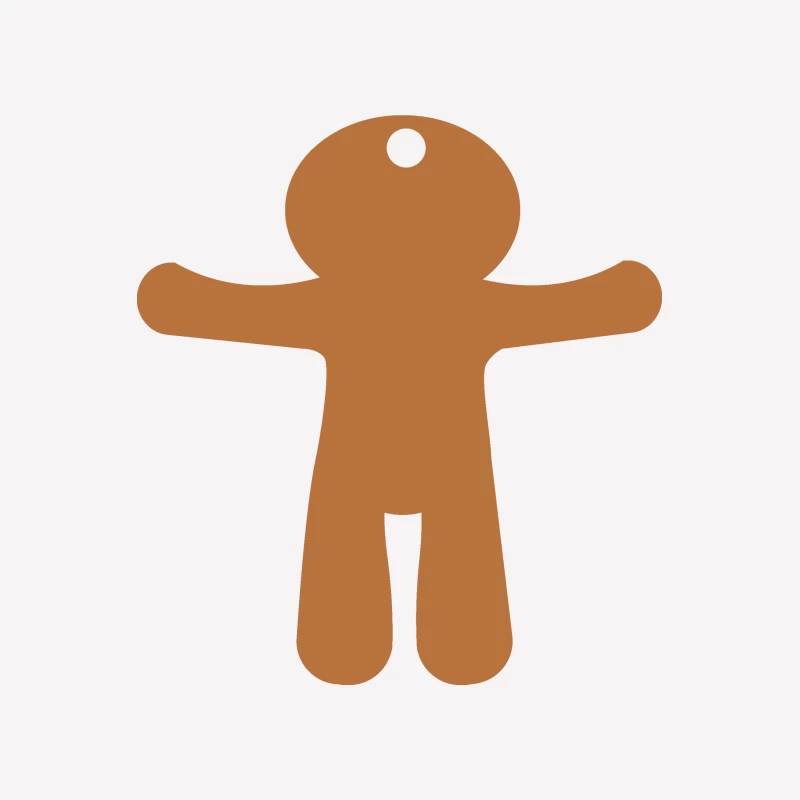Silhouette de bonhomme en pain d'épice Femme T-Shirt