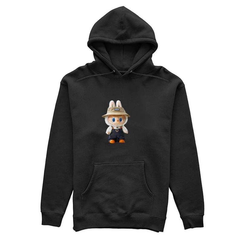Niedliche Puppe mit Hut und Latzhose Damen Pullover Hoodie