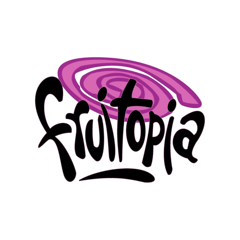 Fruitopia Vintage Beverage Brand Logo with Purple Swirl Design Tapestry