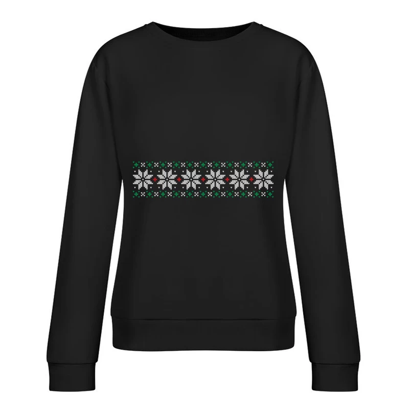 Motif de flocons de neige de Noël Femme Sweat-shirt à enfiler
