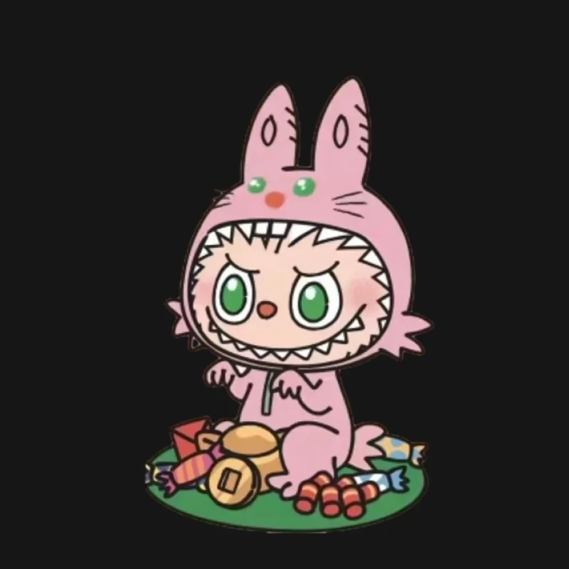Kleines Monster im Hasenkostüm mit Süßigkeiten Damen T-Shirt