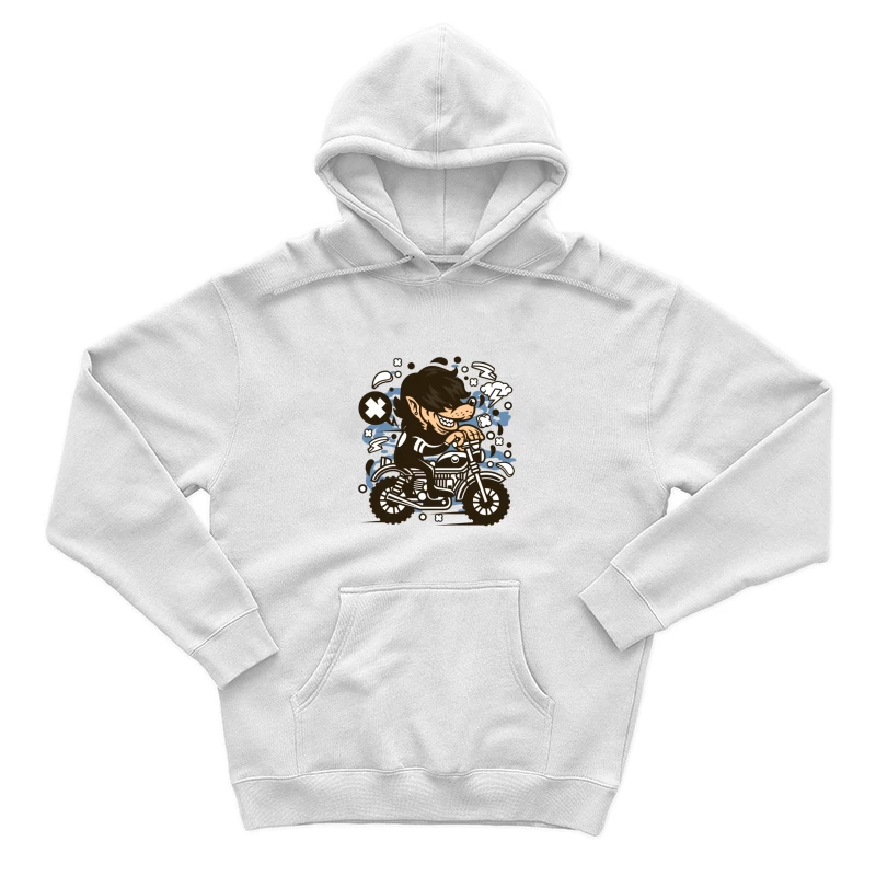 Motard cool sur moto rétro Homme Sweat à capuche