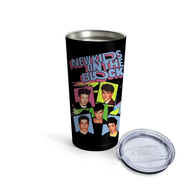 New Kids on the Block 90s Pop Group Vintage Photo Collection Travel Mug