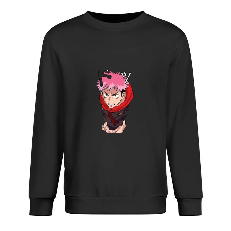 Anime-Charakter mit rosa Haaren Herren Pullover Sweatshirt