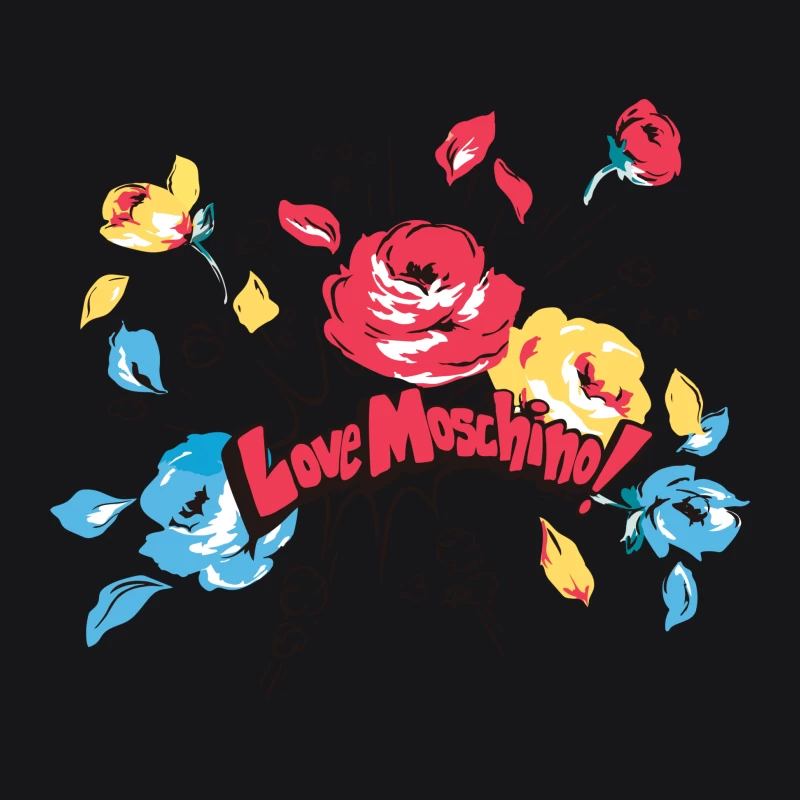 Blumendesign von Love Moschino Herren Pullover Hoodie