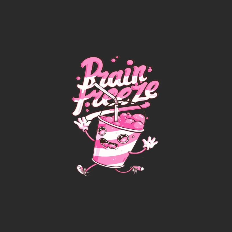 Fun Cute Cartoon Drink with Brain Freeze Baseball Cap