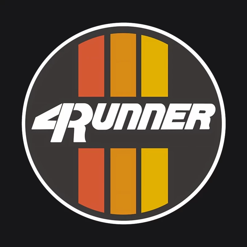 Retro-Style 4Runner Logo with Orange-Yellow Racing Stripes Male Pullover Hoodie